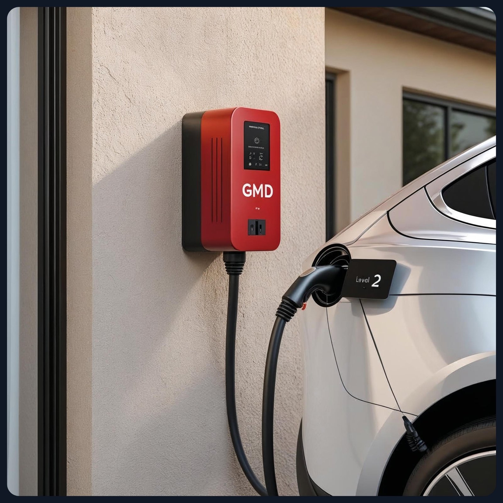 Borne de recharge pour véhicule électrique installée par GMD Électricité