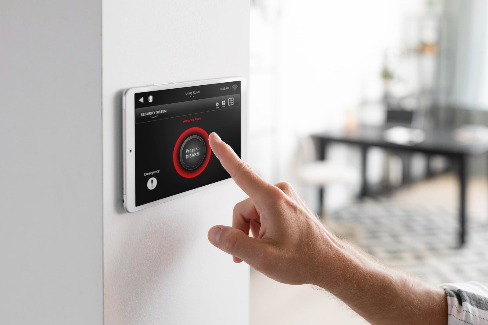 Pilotage de la sécurité d'une maison intelligente depuis une tablette